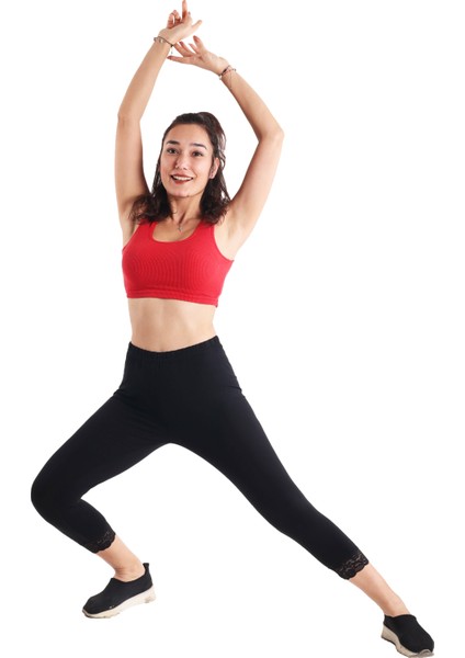 Kadın Dantelli Siyah Renk Kapri (Büyük Beden Seçeneğiyle) modelleri