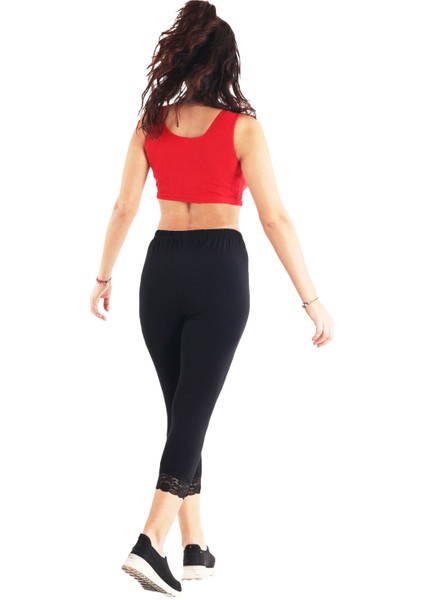 Kadın Dantelli Siyah Renk Kapri (Büyük Beden Seçeneğiyle) fırsatları