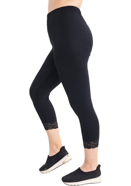 Kadın Dantelli Siyah Renk Kapri (Büyük Beden Seçeneğiyle) indirimleri
