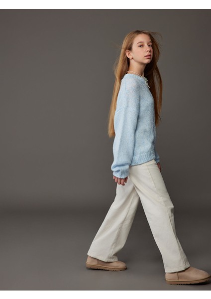 Yeni Sezon Wideleg Kadife Kız Çocuk Pantolon