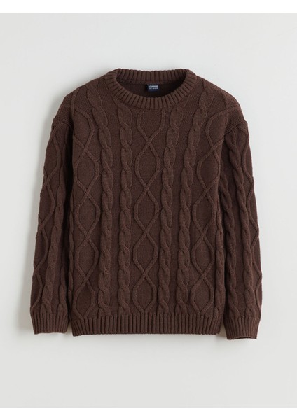 Yeni Sezon Bisiklet Yaka Erkek Çocuk Triko Kazak