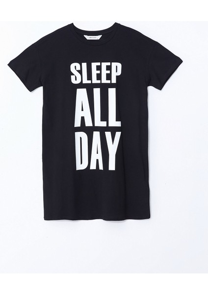 Yeni Sezon Bisiklet Yaka Baskılı Kadın Gecelik indirimleri