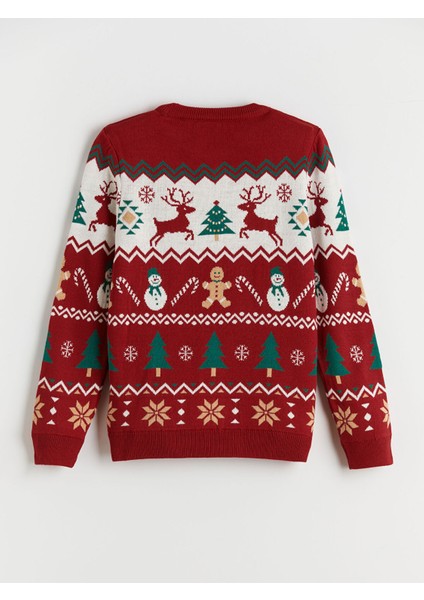 Yeni Sezon Bisiklet Yaka Yılbaşı Temalı Erkek Çocuk Triko Kazak fiyatları