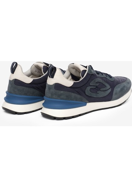 Erkek Lacivert Hakiki Deri Spor Ayakkabı 5K1SA18763