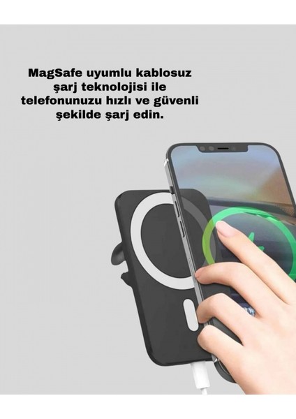 360° Döner Başlıklı Magsafe Araç Telefon Tutucu Hızlı Şarjlı fiyatları