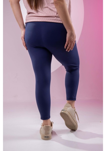 Kadın 1222546 Büyük Beden Cepli Lacivert Tayt modelleri