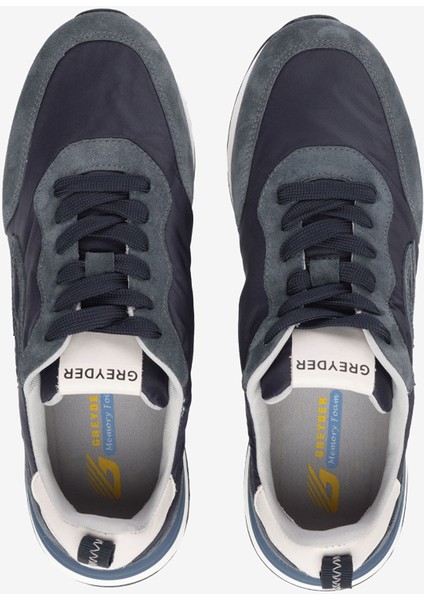 Erkek Lacivert Hakiki Deri Spor Ayakkabı 5K1SA18763