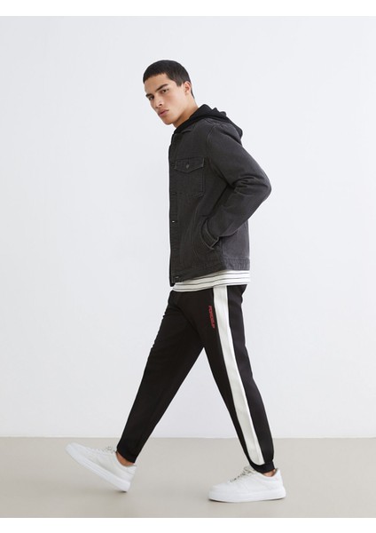 Yeni Sezon Beli Lastikli Baskılı Erkek Jogger Eşofman Altı