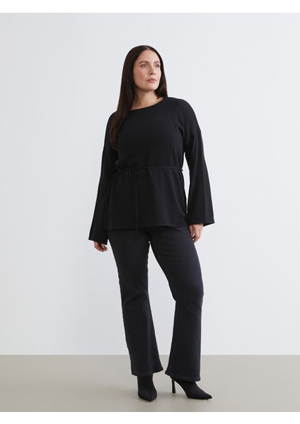 Yeni Sezon Büyük Beden Bisiklet Yaka Kadın Triko Kazak fiyatları