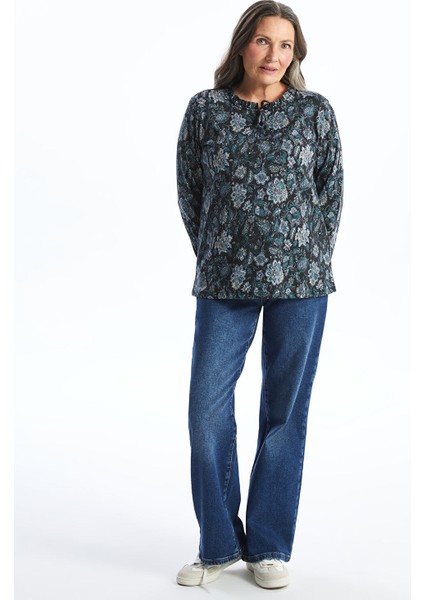 Yeni Sezon Bağlamalı Yaka Desenli Kadın Bluz fiyatları