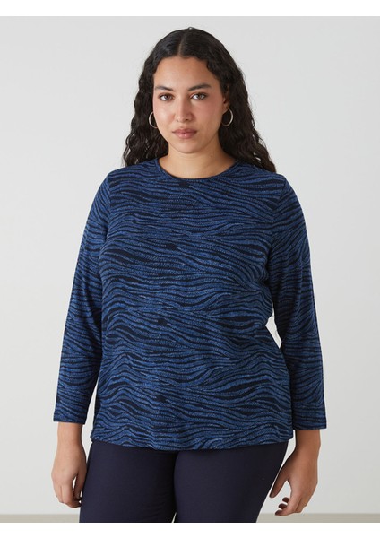 Yeni Sezon Bisiklet Yaka Desenli Uzun Kollu Kadın Bluz fiyatları