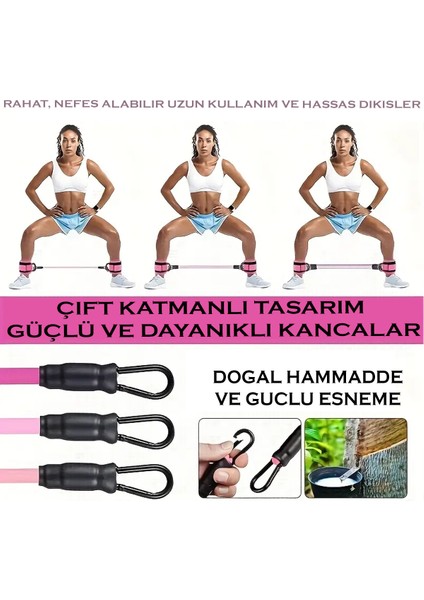 6'lı Direnç Lastiği Seti Pilates Seti Pilates Lastiği Kalça Egzersiz Seti Direnç Lastikli Ayak Kayış indirimleri