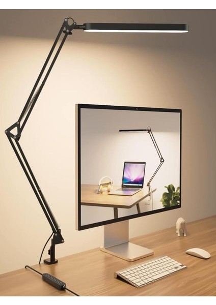 Katlanabilir LED Akrobat Masa Lambası Okuma & Çalışma Işığı, Masa Tutuculu