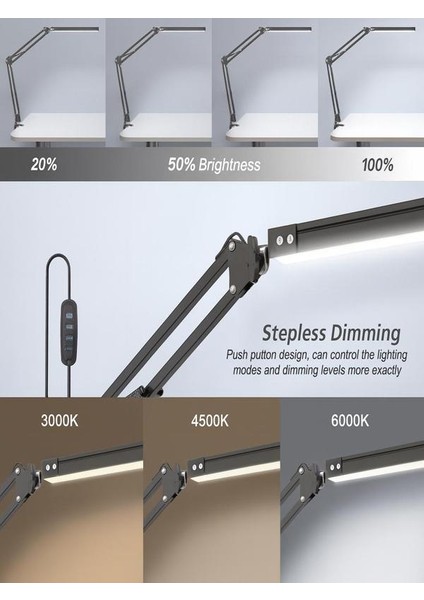 Katlanabilir LED Akrobat Masa Lambası Okuma & Çalışma Işığı, Masa Tutuculu fırsatları