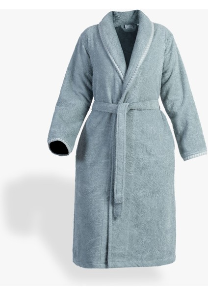 Tria Kadın Bornoz %100 Pamuk Jakarlı Mint