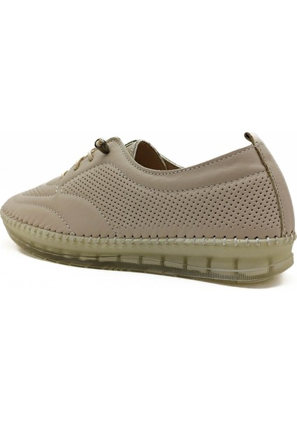 Hakiki Deri Ten Renk Ortopedik Ultra Esnek Kadın Babet fırsatları