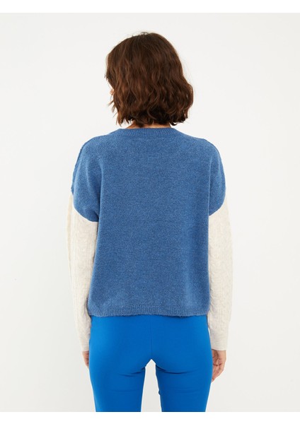 Yeni Sezon Bisiklet Yaka Kendinden Desenli Uzun Kollu Triko Kadın Kazak indirimleri