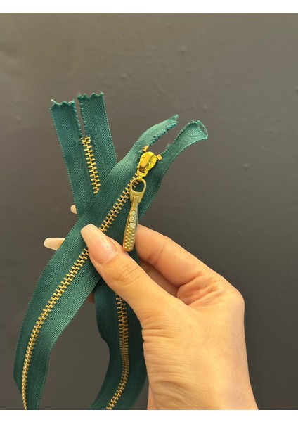 45X3 cm Yeşil Dişli Fermuar modelleri