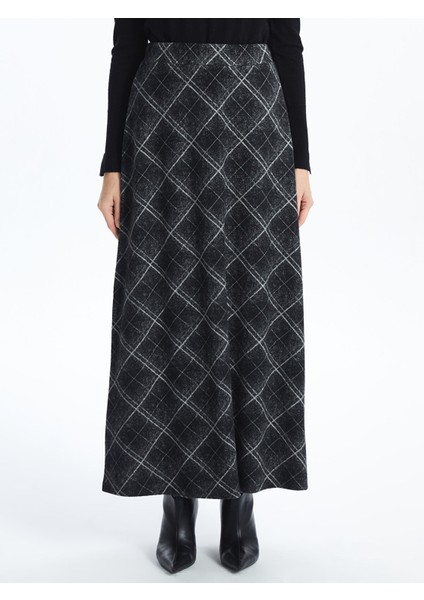 Yeni Sezon Beli Lastikli Desenli Kadın Etek modelleri