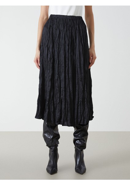 Yeni Sezon Beli Lastikli Saten Kadın Etek fiyatları