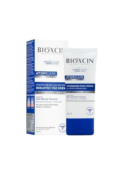 Bioxcin Atopicare Besleyici Krem 50 ml – Atopiye Eğilimli Kuru Ciltler Için, Seramid Kompleksli, Prebiyotik, Pantenol ve Skualen Içerikli Nemlendirici modelleri