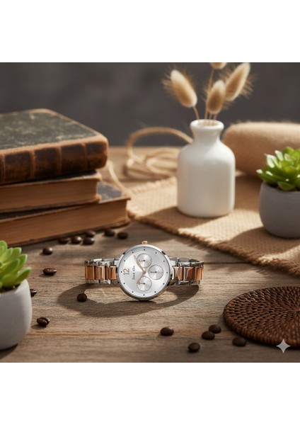 Kadın Kol Saati Gümüş Renk, Gümüş Kadran - Şık Metal Kordon, 2 Yıl Garantili fiyatları