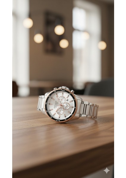 Erkek Kol Saati Gümüş Renk, Metalik Kadran - Şık Metal Kordon, 2 Yıl Garantili fiyatları