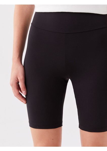 Yeni Sezon Kadın Beli Lastikli Ekstra Dar Fit Düz Şort Tayt fırsatları