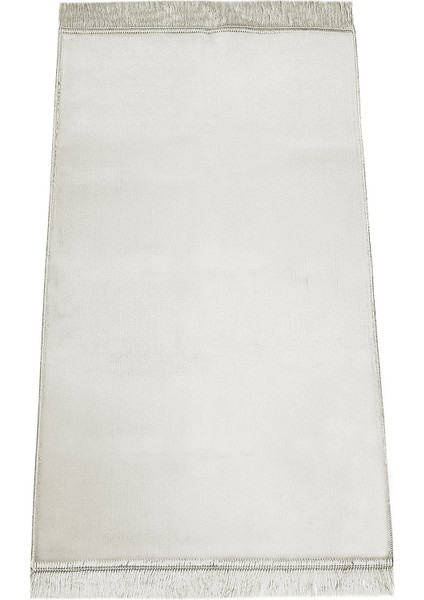 Lüks Düz Desensiz Kadife Velür Seccade Açık Krem