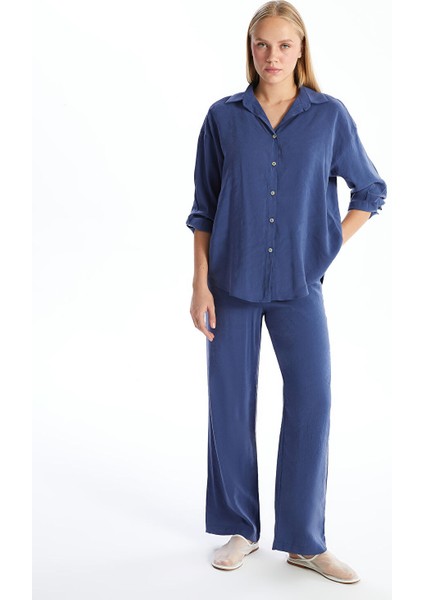 Yeni Sezon Beli Lastikli Loose Fit Kadın Pantolon