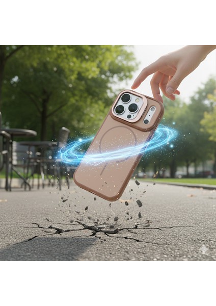 Iphone 17 Pro Uyumlu Kılıf Magsafe Şarj Destekli Açılır Standlı Mat Yüzeyli Iz Tutmaz Kapak modelleri