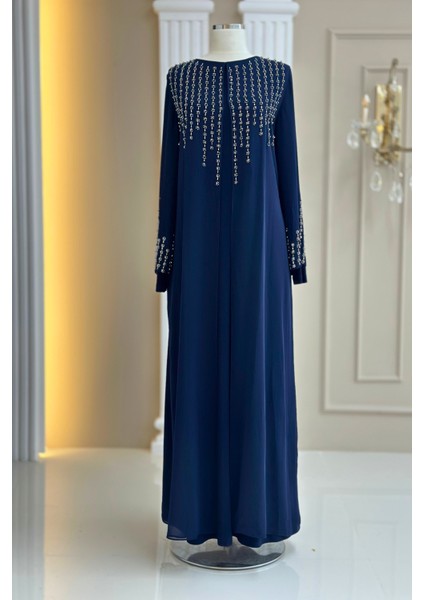 Azra Abiye Elbise Lacivert