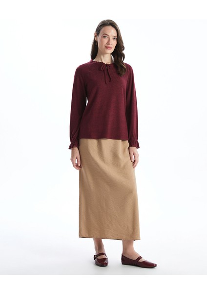 Yeni Sezon Bağlamalı Yaka Nakışlı Kadın Bluz fiyatları