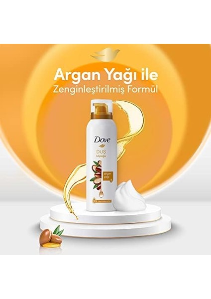 Dove Argan Yağı Duş Köpüğü,10 Kat Daha Yoğun Köpüğe Sahip Kremsi Formül, 200 Ml, Beyaz modelleri