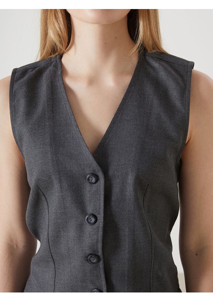 Yeni Sezon V Yaka Kadın Klasik Yelek modelleri