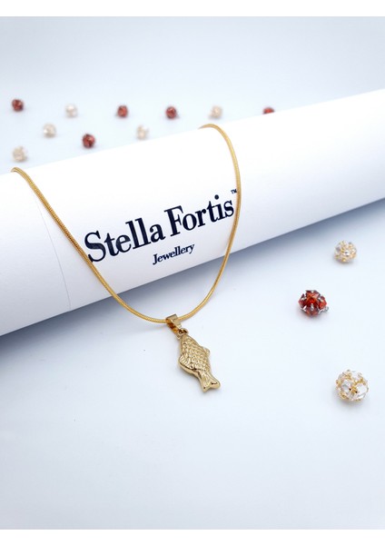 Balık Figürlü Altın Kolye – Deniz Esintili, Minimal ve Zarif Tasarım fırsatları