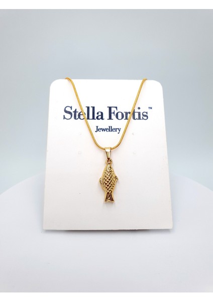 Balık Figürlü Altın Kolye – Deniz Esintili, Minimal ve Zarif Tasarım indirimleri