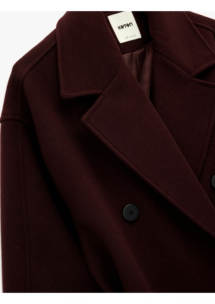 Kemerli Kaban Kaşe Kruvaze Cepli Uzun Kollu modelleri