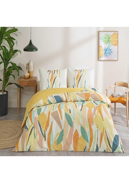 Pamuk Joey Nevresim Takımı Turuncu Çift Kişilik