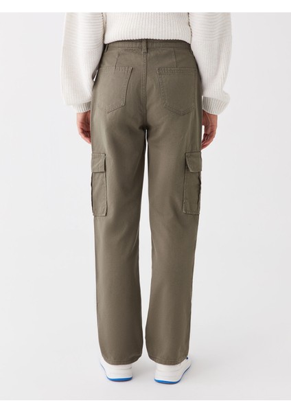 Yeni Sezon Standart Fit Kadın Kargo Pantolon fırsatları