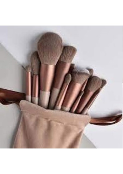 Profesyonel Kahverengi 13’lü Makyaj Fırça Seti – Yumuşak Sentetik Kıllar, Fondöten, Pudra, Allık, Far ve Kontür Için Eksiksiz Set fiyatları