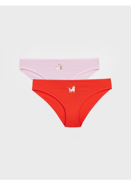 Yeni Sezon Baskılı Bikini Külot 2'li