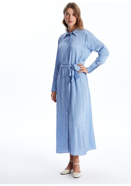 Yeni Sezon Çizgili Kadın Gömlek Elbise fiyatları