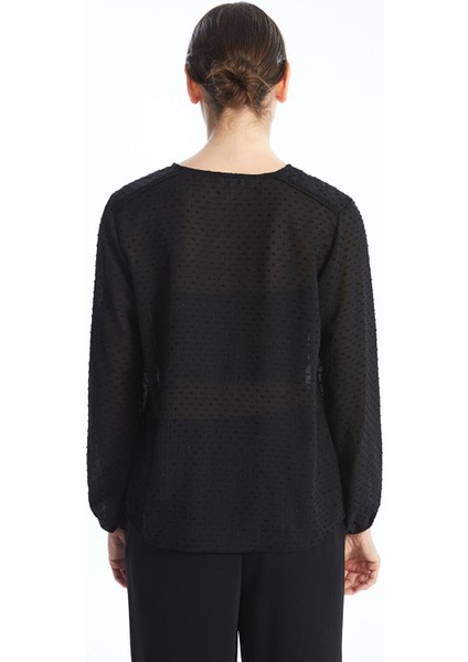 Yeni Sezon Bağlamalı Yaka Dokulu Kadın Bluz fırsatları