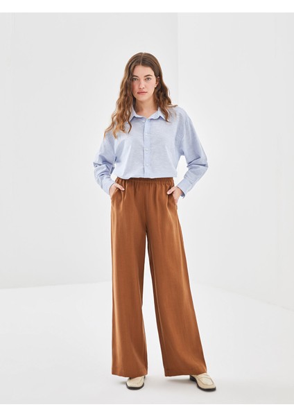 Yeni Sezon Beli Lastikli Loose Fit Kadın Pantolon