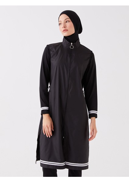 Yeni Sezon Dik Yaka Düz Uzun Kollu Kadın Tesettür Mayo Takımı modelleri
