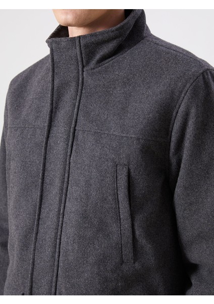 Yeni Sezon Standart Kalıp Dik Yaka Erkek Kaşe Kaban modelleri