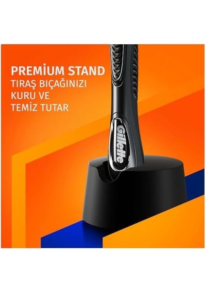 Gillette Fusion Tıraş Makinesi + 5 Adet Yedek Tıraş Bıçağı + Premium Stand Hediyeli Paket fiyatları