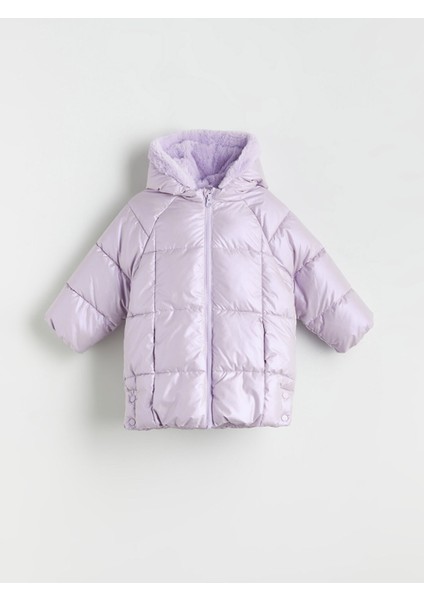 Yeni Sezon Kapüşonlu Kız Çocuk Şişme Mont