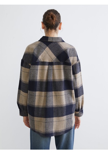 Yeni Sezon Ekose Oversize Kadın Gömlek fırsatları